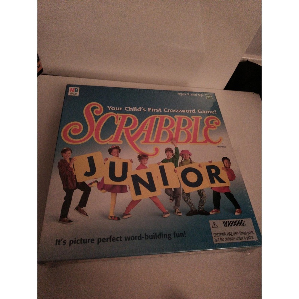 Vintage Scrabble Junior Hasbro Board Game Milton Bradley 5 & Up - NOS SEALED